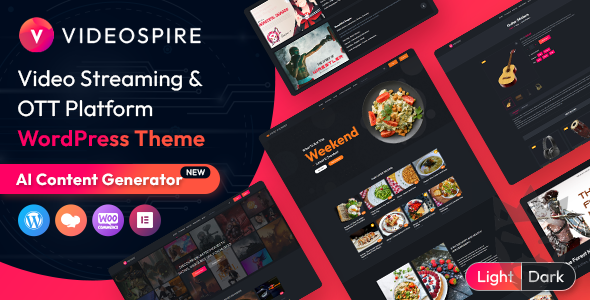 Videospire - Video Blog/Vlog Streaming  OTT Platform WordPress Theme with AI Content Generator