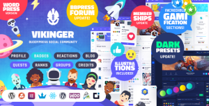 Vikinger - BuddyPress and GamiPress Social Community - WordPress Theme