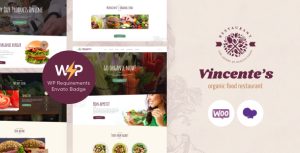 Vincente's | Organic Food Restaurant WordPress Theme