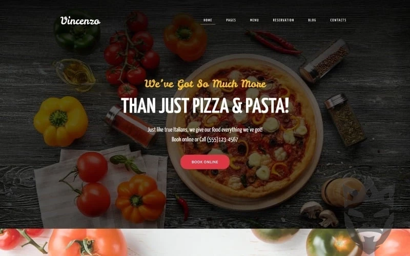 Vincenzo - Delicious Pizza Restaurant Responsive WordPress Theme