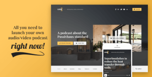 Vipo - Audio / Video Podcast  Vlog WordPress Theme