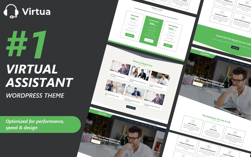 Virtua - Virtual Assistant WordPress Theme