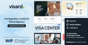 Visard - Immigration Visa Center  Travel Agency WordPress Theme