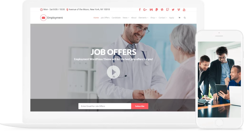 VisualModo - Employment WordPress Theme