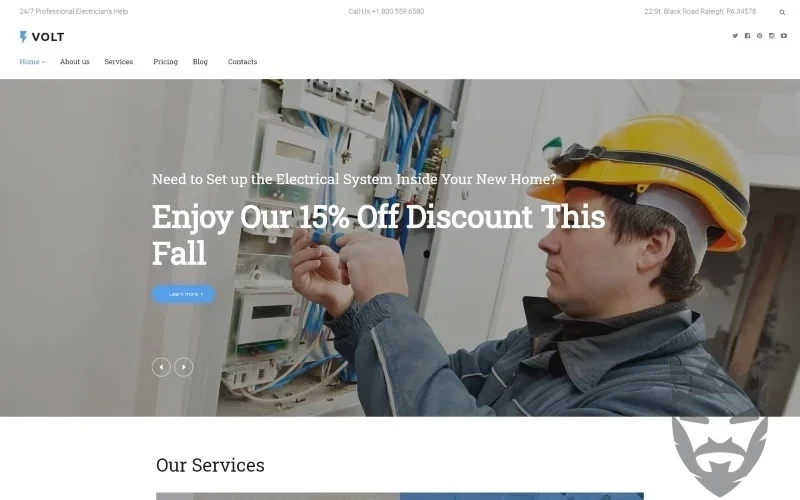 Volt - Local Electrical Service WordPress Theme