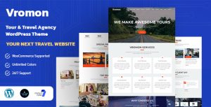 Vromon - Tour  Travel Agency WordPress Theme