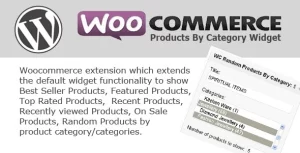 WC Products By Category Widget