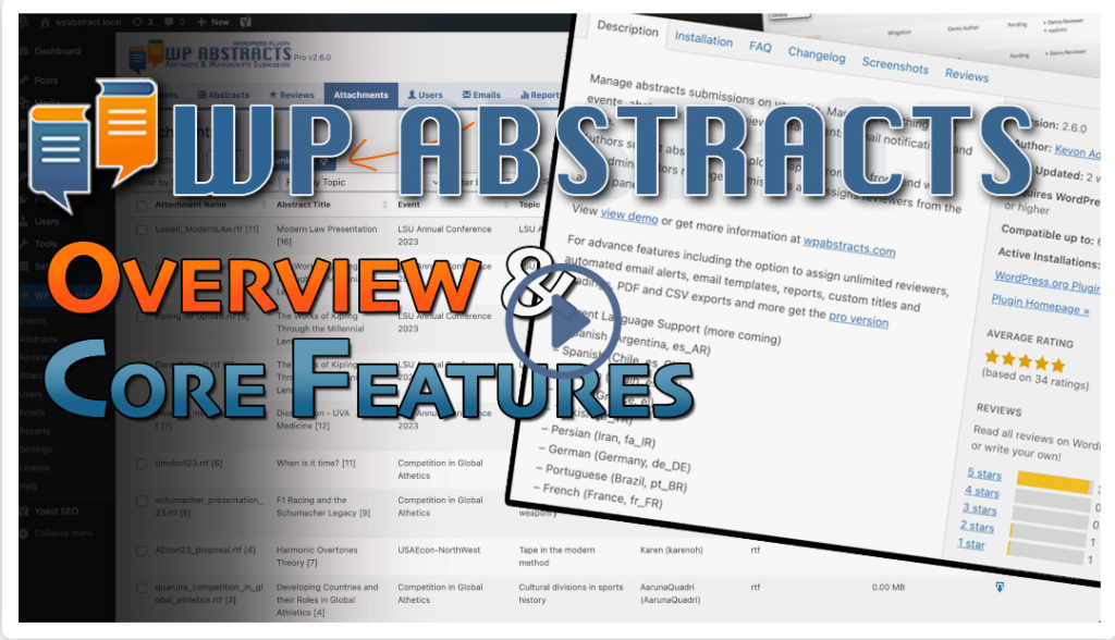 WP Abstracts - Manage Abstracts  Peer Review using WordPress