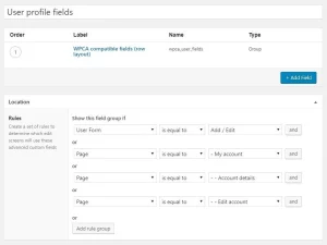 WP Customer Area Advanced Custom Fields Integration