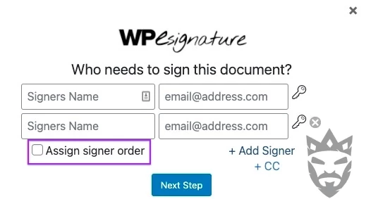 WP E-Signature - Assign Signer Order