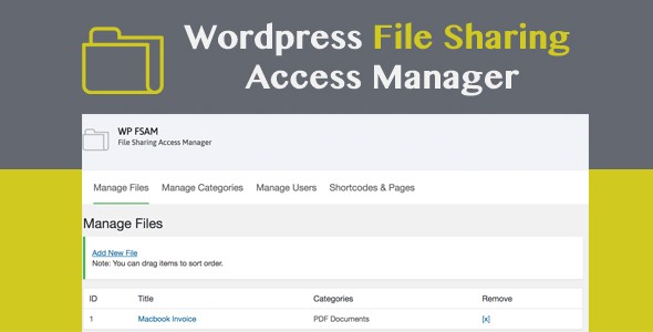 WP FSAM - File Sharing Access Manager