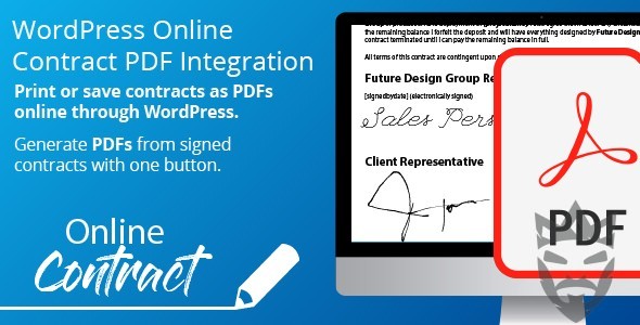 WP Online Contract PDF Print Integration