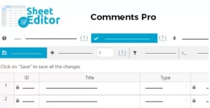 WP Sheet Editor Comments Pro