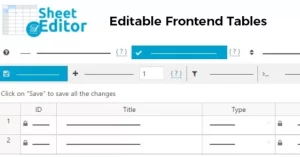 WP Sheet Editor - Editable Frontend Tables