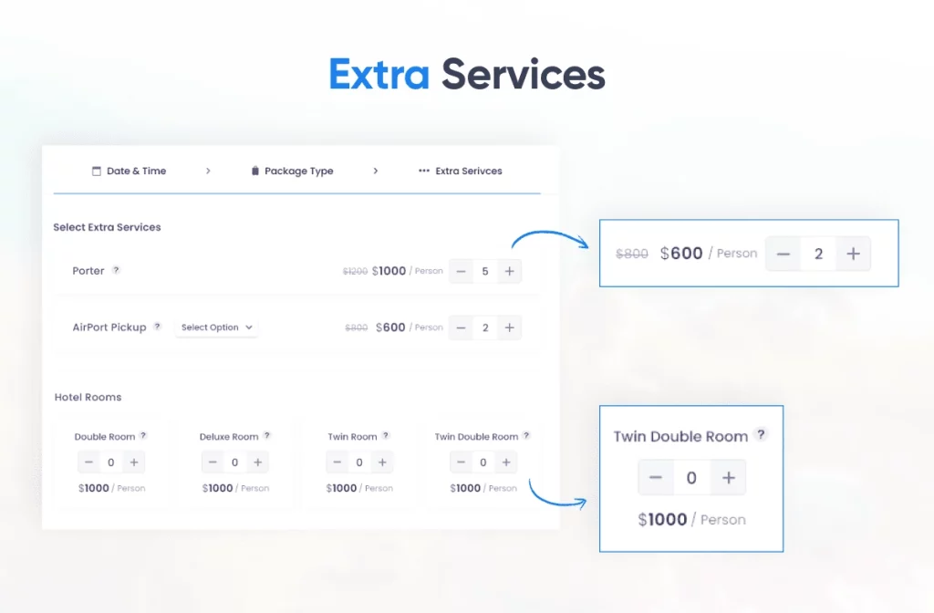 WP Travel Engine - Extra Services