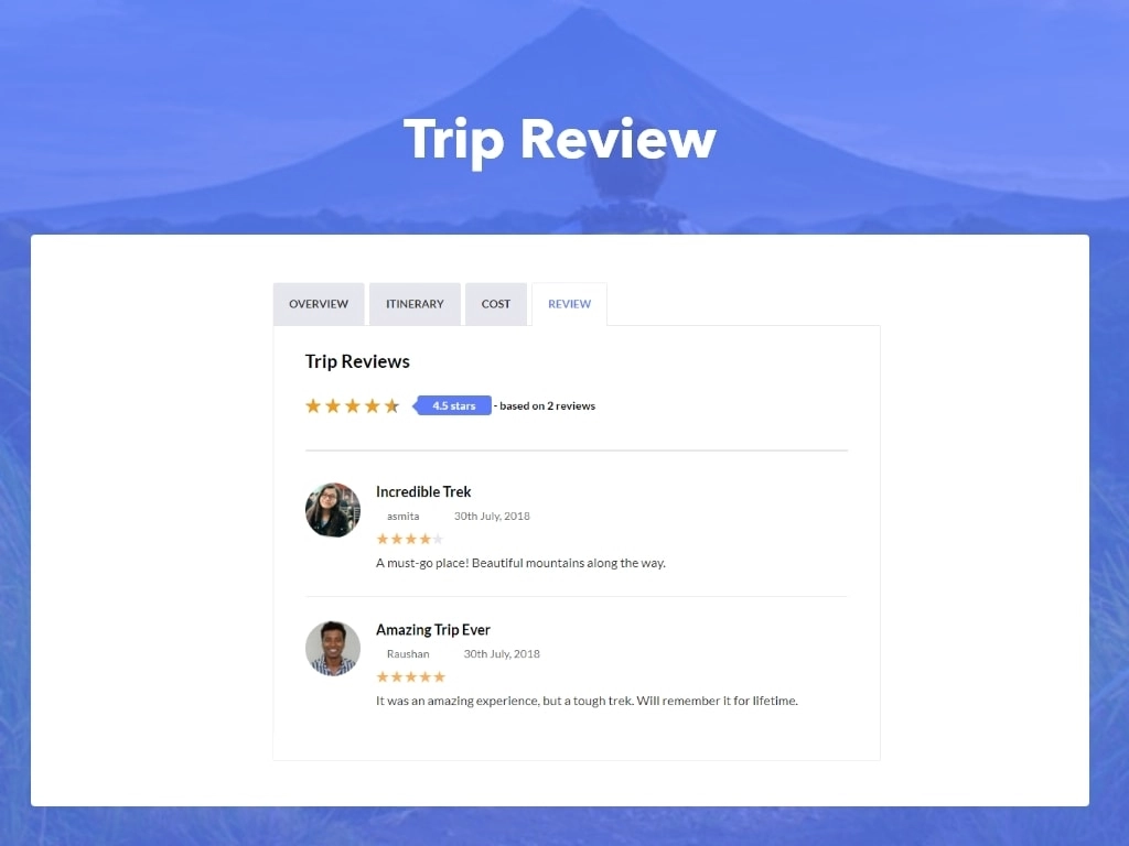 WP Travel Engine - Trip Reviews