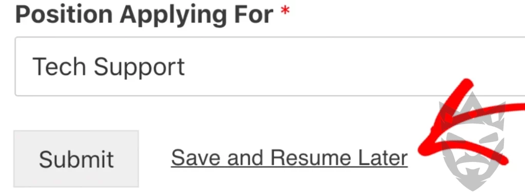 WPForms Save and Resume