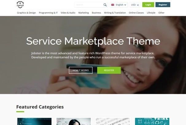 WPjobster - Service Marketplace WordPress Theme