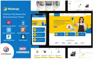 Washup – Home Cleaning & Essential Cleaning Tools WooCommerce Theme