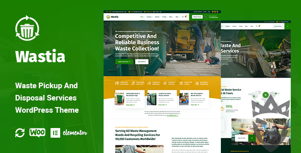 Wastia - Waste Pickup And Disposal Services WordPress Theme