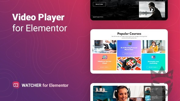 Watcher – Flexible Video Player for Elementor