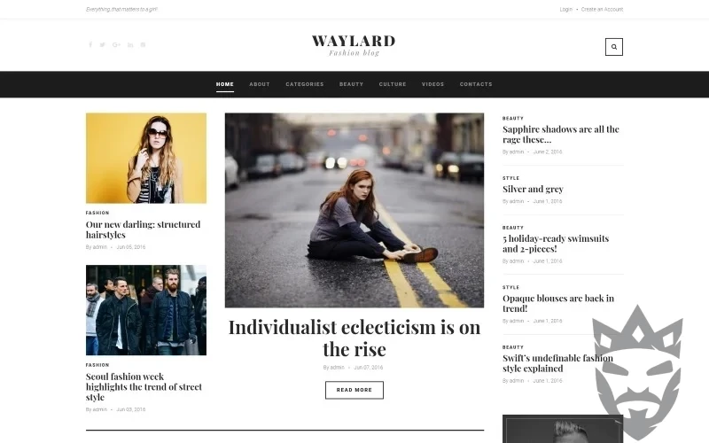 Waylard - Fashion Blog & Magazine WordPress Theme