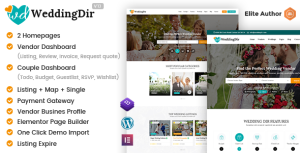 WeddingDir - Directory  Listing WordPress Theme for Vendor / Supplier