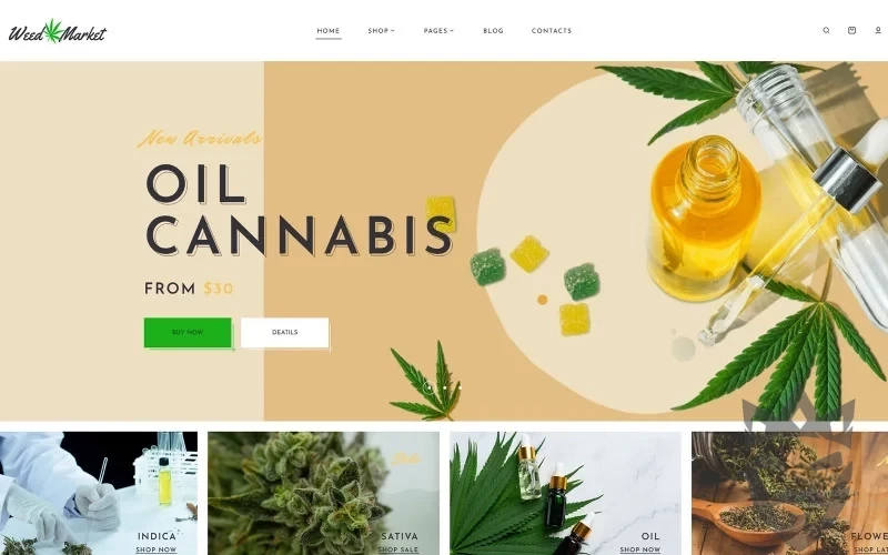 WeedMarket - Dokan Multivendor Marketplace WordPress Theme