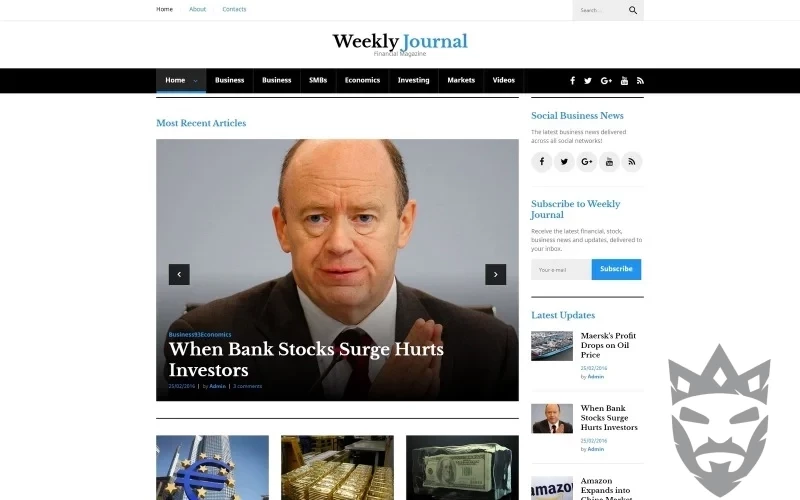 WeeklyJournal - Financial News & Magazine WordPress Theme