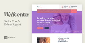 Wellcenter - Senior Care  Support WordPress Theme