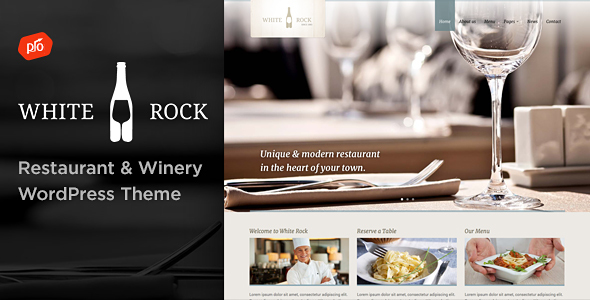 White Rock - Restaurant  Winery WordPress Theme