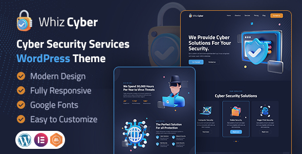 WhizCyber | Cyber Security WordPress Theme