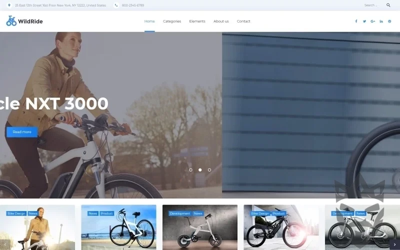 WildRide - Sports Bicycle WordPress Theme