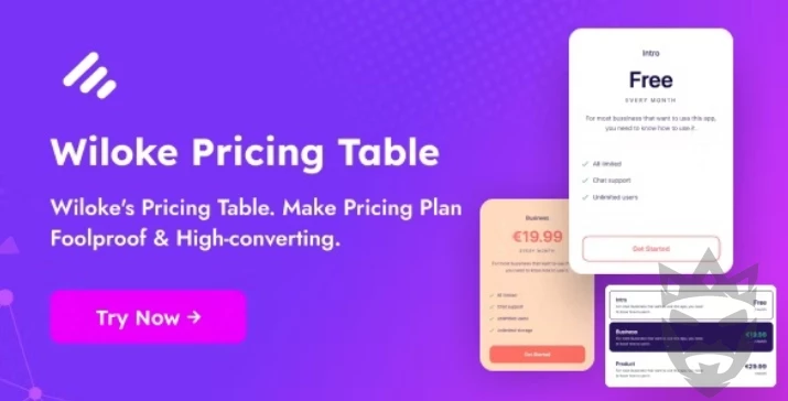 Wiloke Pricing Table Addon For Elementor