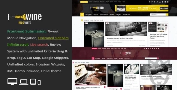 Wine Masonry - Review & Front-end Submission WordPress Theme