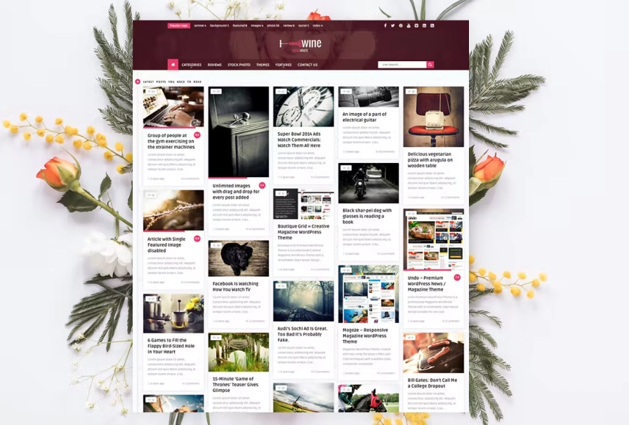 Wine Personal - Creative Blog / News Theme