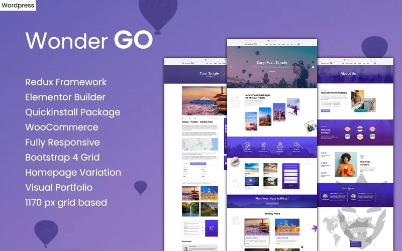 Wonder GO - Tour Booking and Travel WordPress Theme