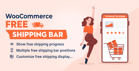 WooCommerce Free Shipping Bar - Increase Average Order Value