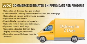 WooCommerce Estimated Shipping Date Per Product