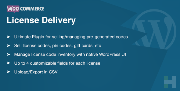 WooCommerce License Delivery  Management