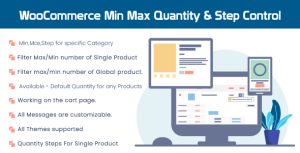 WooCommerce Min Max Quantity  Step Control