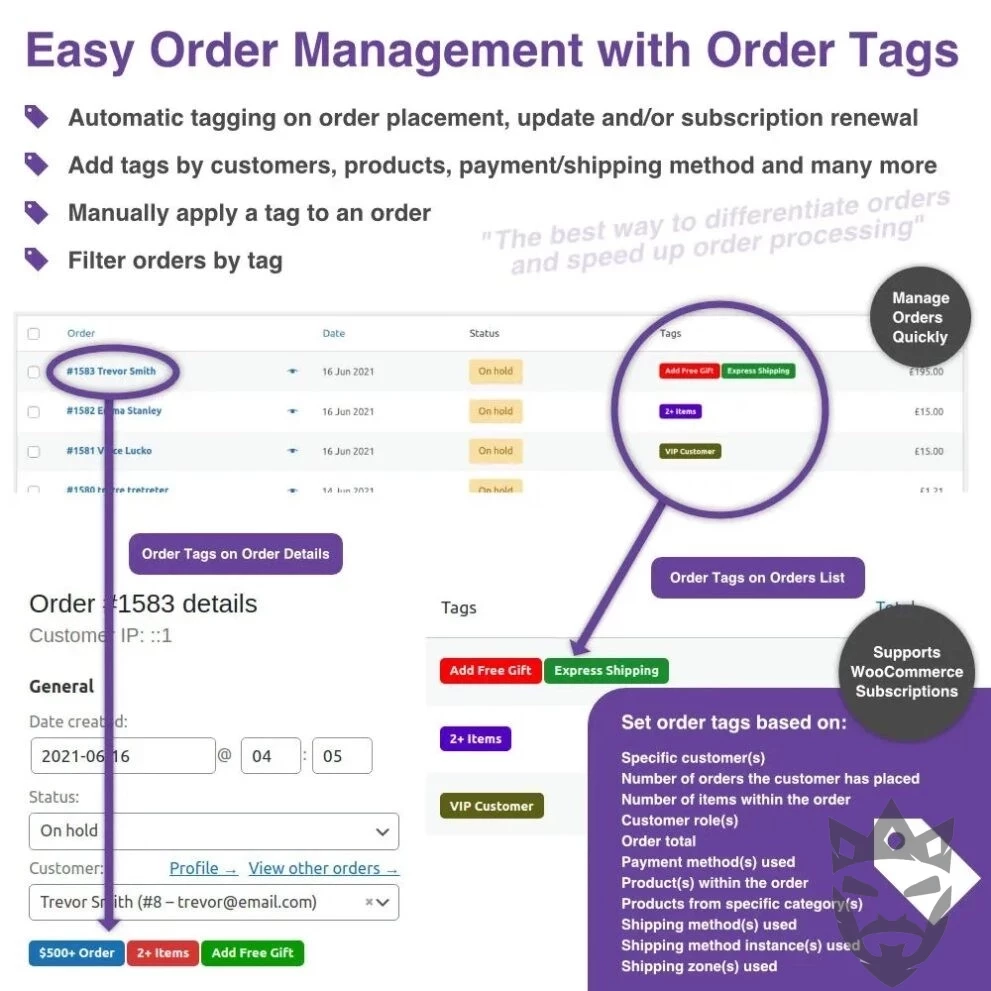 WooCommerce Order Tags