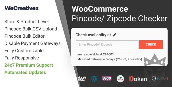 WooCommerce Pincode/ Zipcode Checker