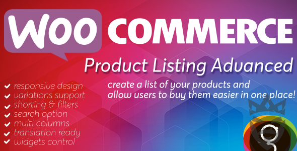 WooCommerce Product List Advanced