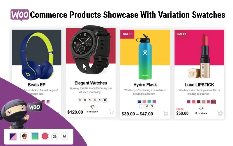 WooCommerce Products Showcase With Variation Swatches WordPress Plugin