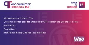 WooCommerce Products Tab for Elementor WordPress Plugin