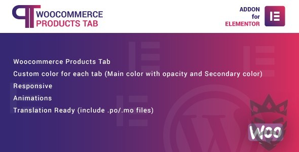 WooCommerce Products Tab for Elementor WordPress Plugin