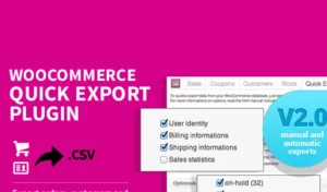 WooCommerce Quick Export Plugin