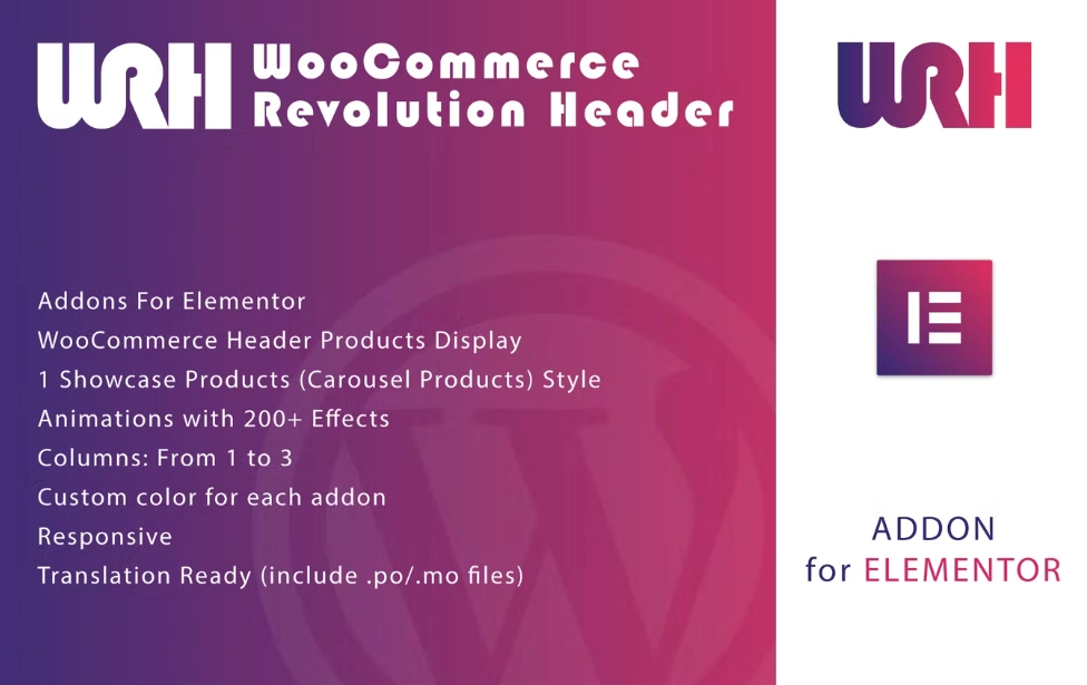 WooCommerce Revolution Header for Elementor