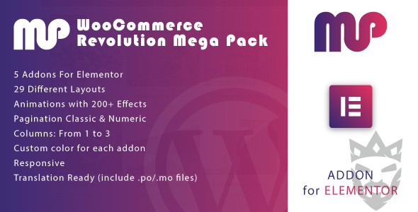 WooCommerce Revolution Mega Pack for Elementor WordPress Plugin